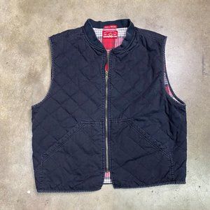Marlboro Red and Black Plaid Vest